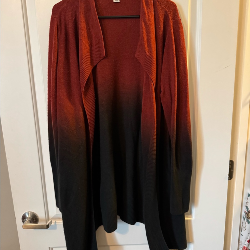 Gradient Open-Front Cardigan